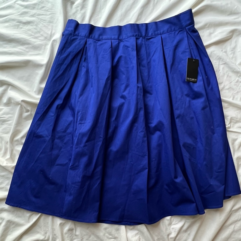 Eloquii Blue Circle Skirt